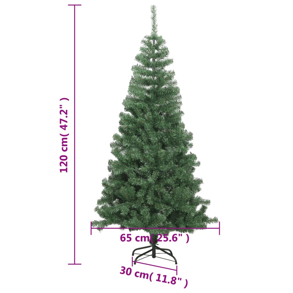 vidaXL Albero di Natale Artificiale con Supporto 120 cm 230 Rami