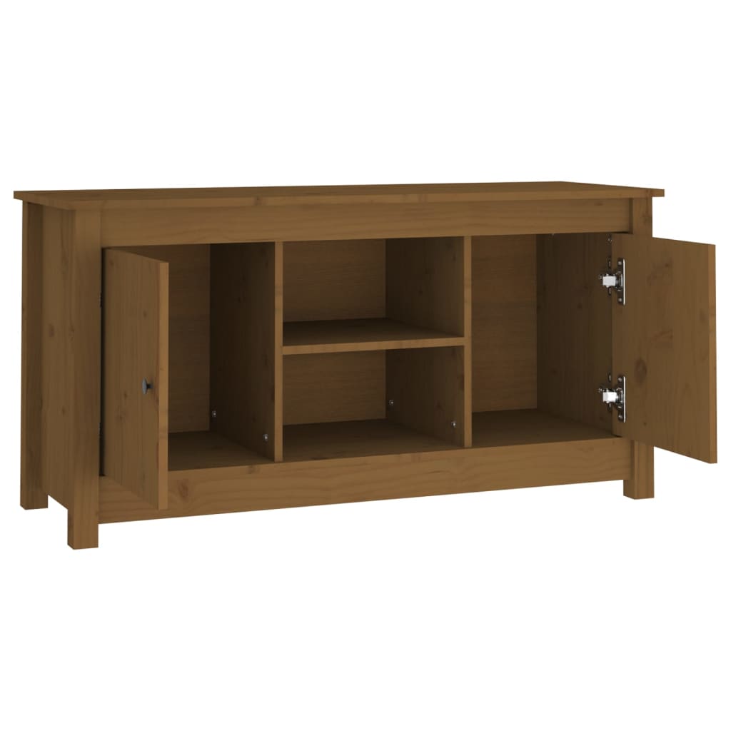 vidaXL Mobile Porta TV Ambra 103x36,5x52 cm in Legno Massello di Pino