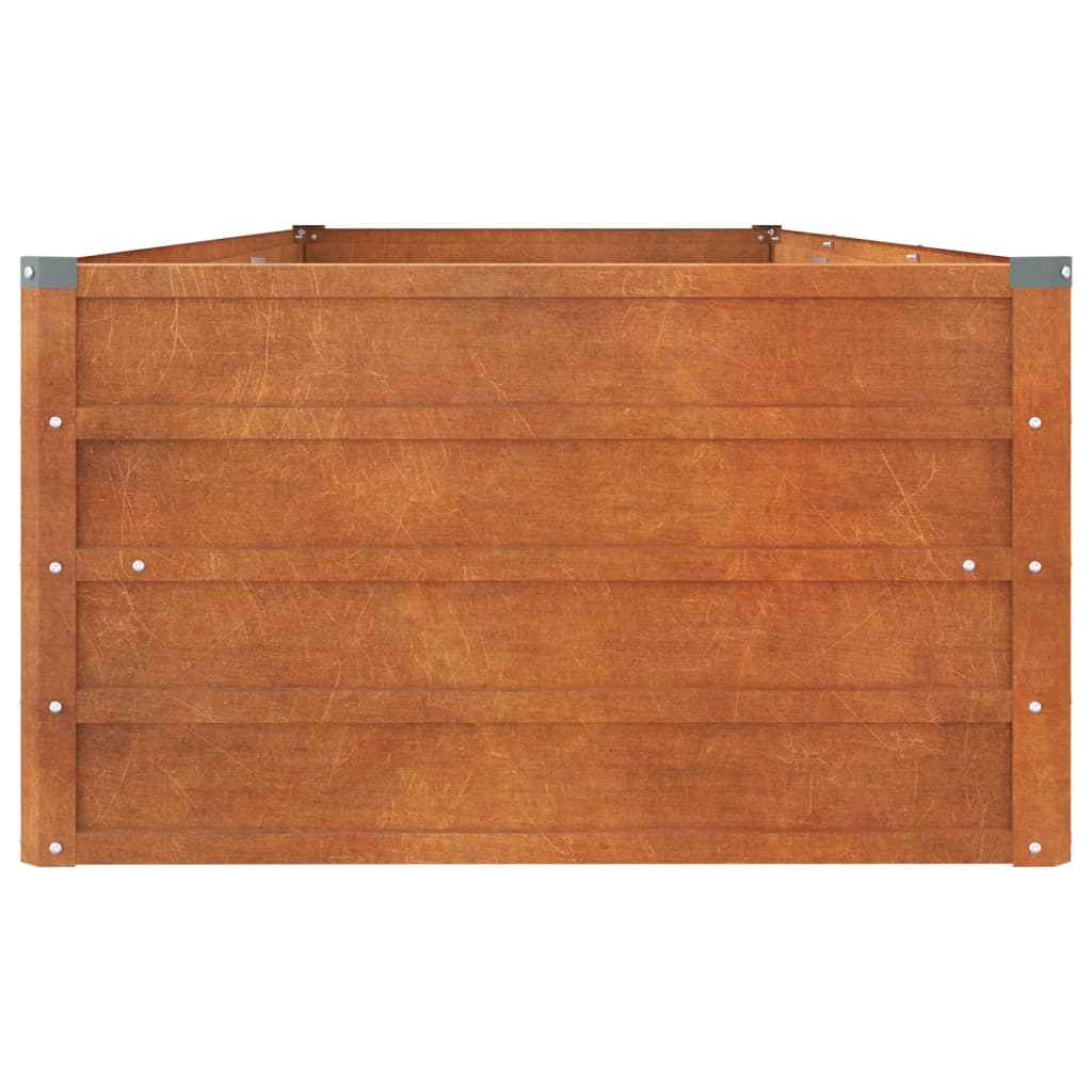 vidaXL Letto Rialzato da Giardino Ruggine 240x80x45 cm Acciaio Corten