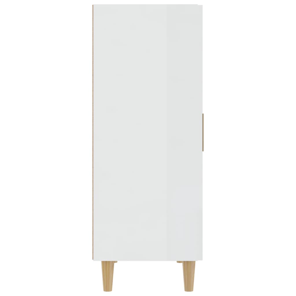 vidaXL Credenza Bianco Lucido 70x34x90 cm in Legno Multistrato