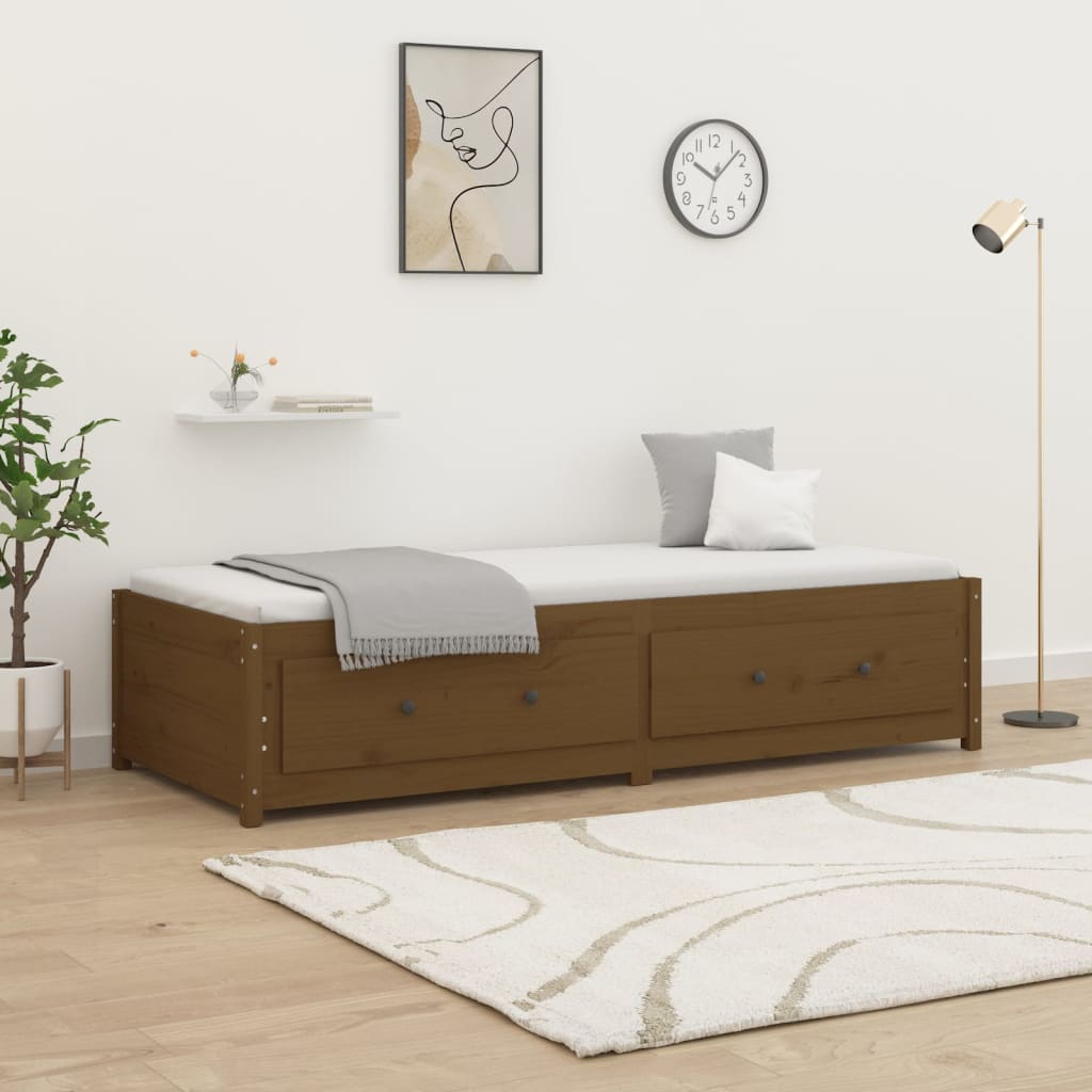 vidaXL Divano Letto senza Materasso Ambra 90x200cm Legno di Pino