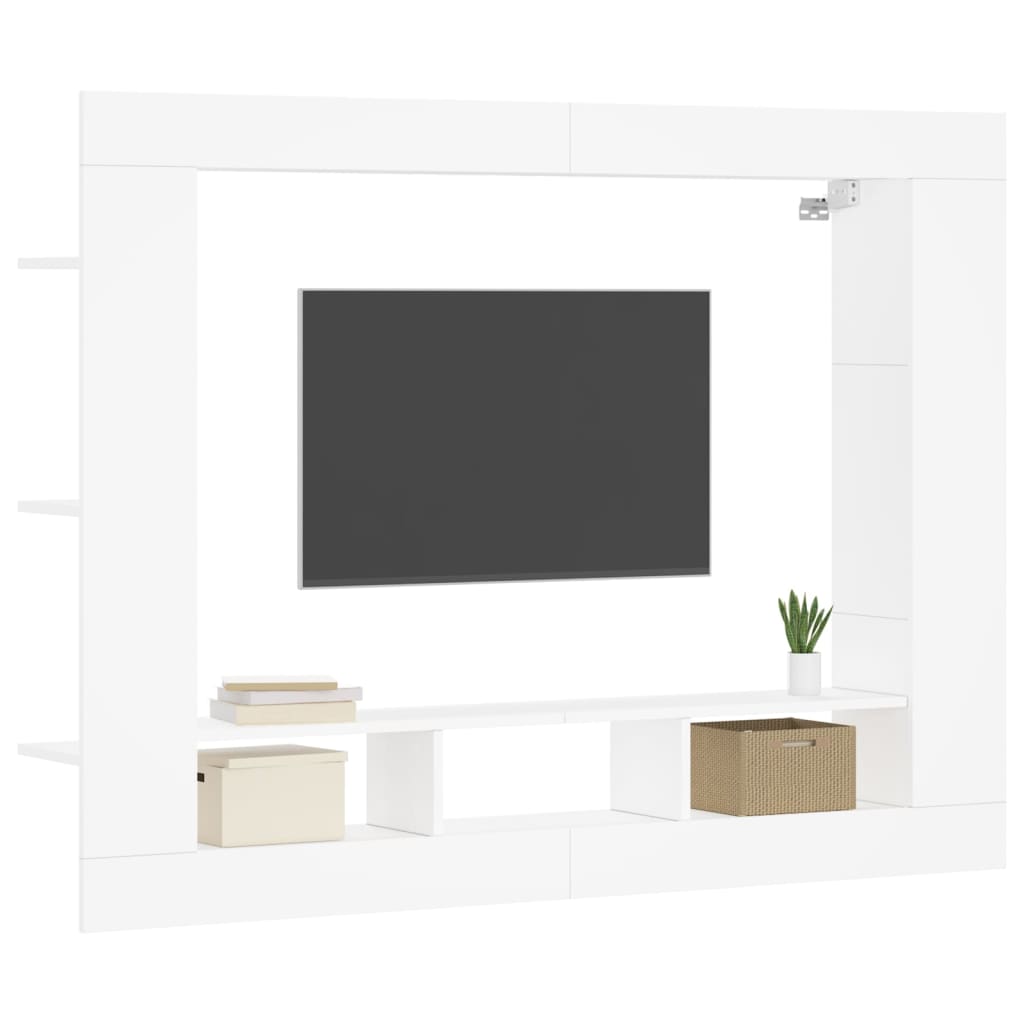 vidaXL Mobile Porta TV Bianco 152x22x113 cm in Legno Multistrato