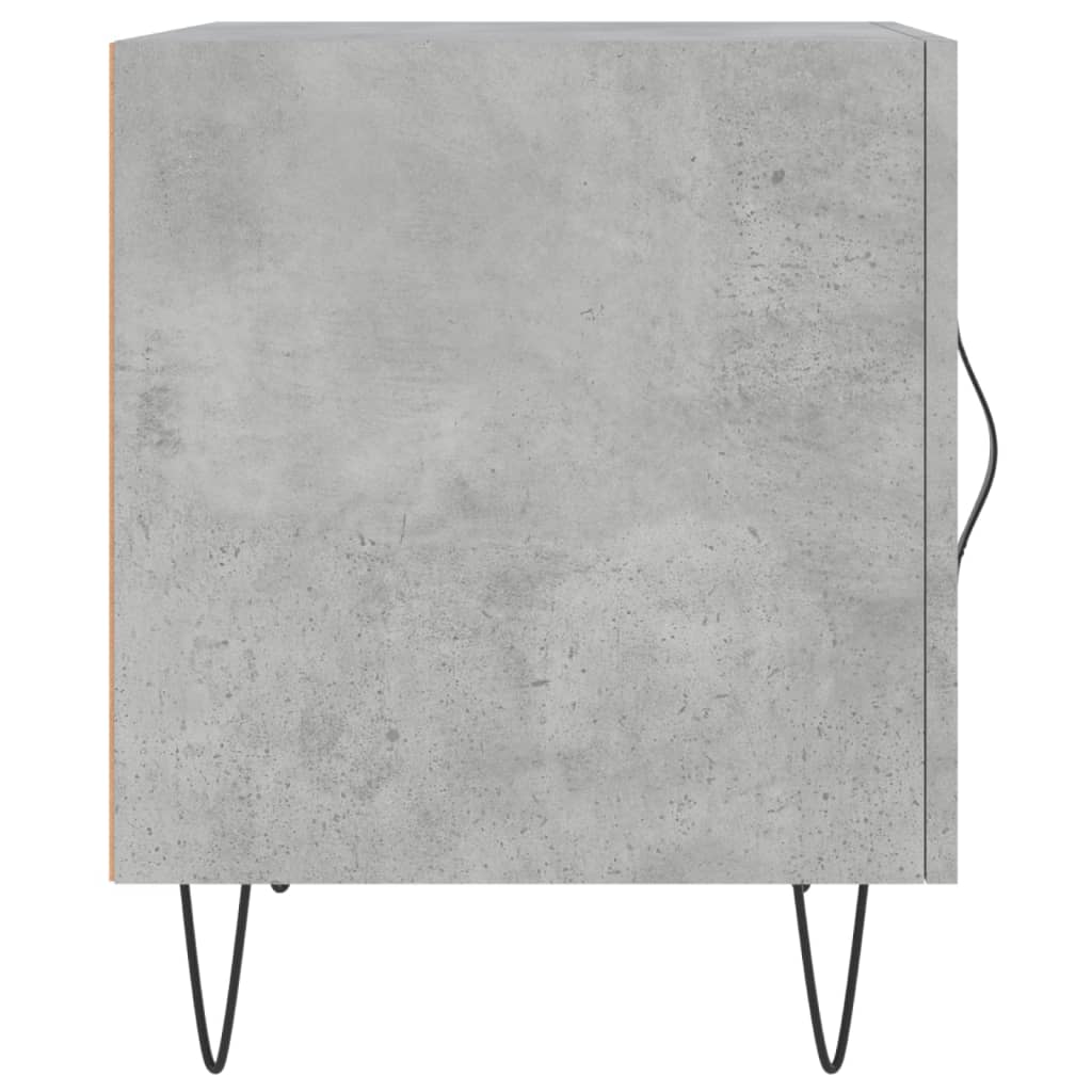 vidaXL Comodini 2 pz Grigio Cemento 40x40x50 cm in Legno Multistrato