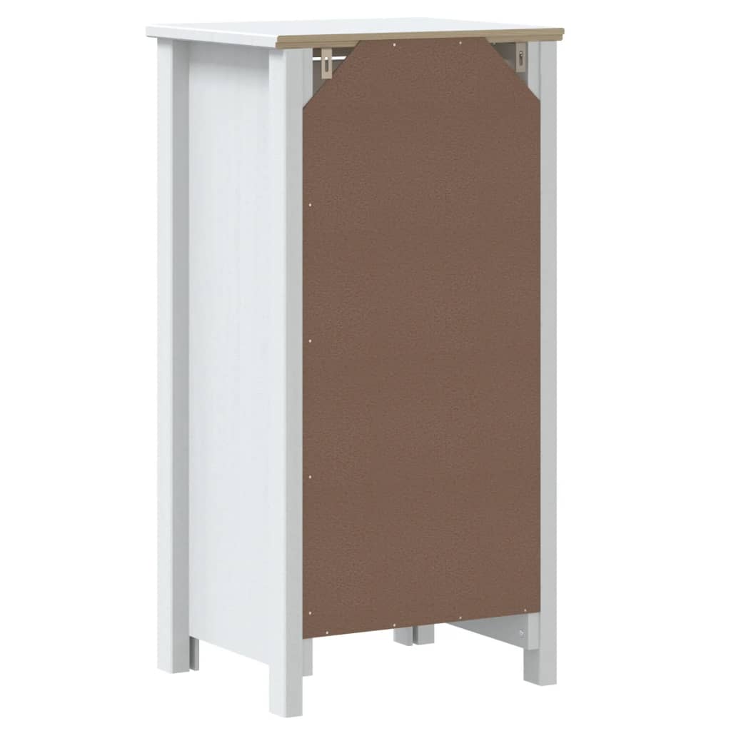 vidaXL Mobile da Bagno BERG Bianco 40x34x80 cm Legno Massello di Pino