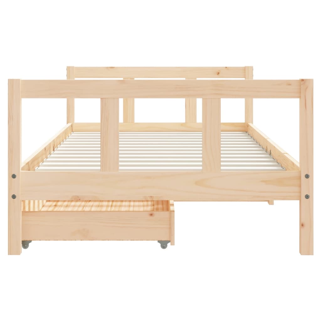 vidaXL Giroletto per Bambini con Cassetti 90x190cm Legno Massello Pino