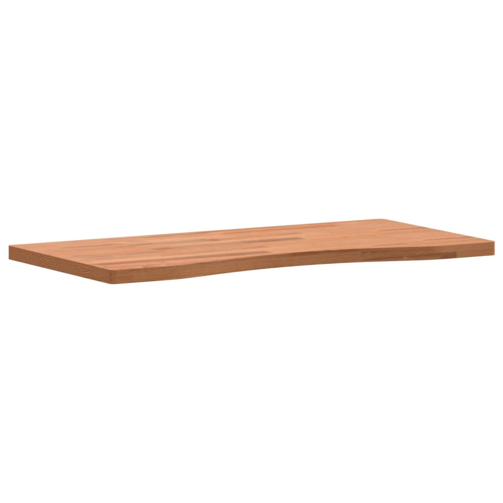 vidaXL Piano per Scrivania 80x(36-40)x2,5 cm Legno Massello di Faggio