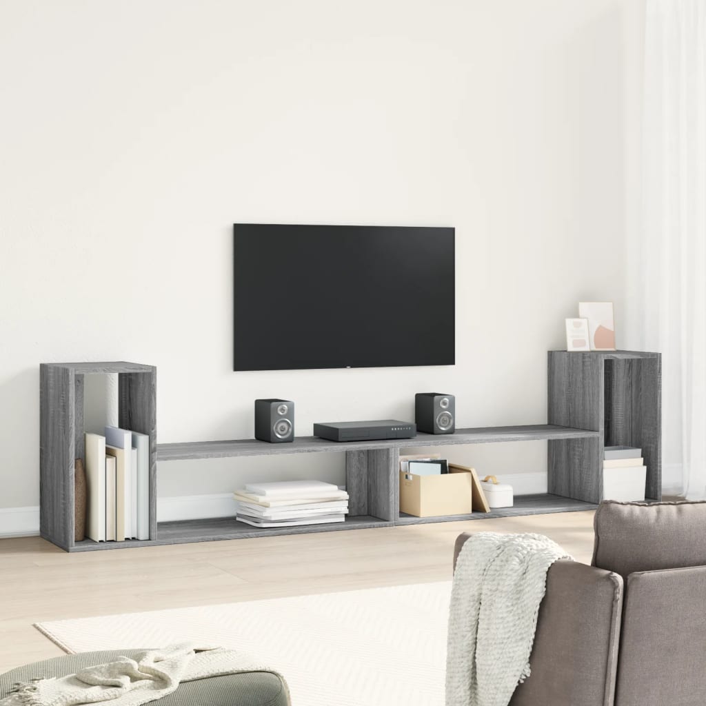 vidaXL Mobili TV 2 pz Grigio Sonoma 100x30x50 cm in Legno Multistrato