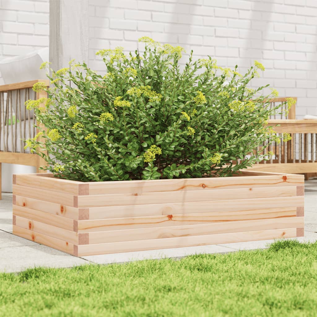 vidaXL Fioriera da Giardino 90x60x23 cm in Legno Massello di Pino