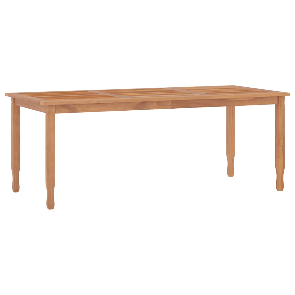 vidaXL Tavolo da Pranzo da Giardino 200x90x75cm Legno Massello di Teak