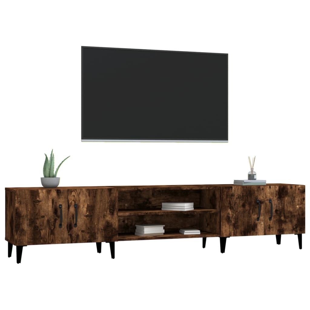 vidaXL Mobile TV Rovere Fumo 180x31,5x40 cm in Legno Multistrato