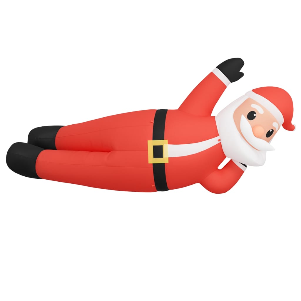 vidaXL Babbo Natale Sdraiato Gonfiabile di Natale con LED 160 cm