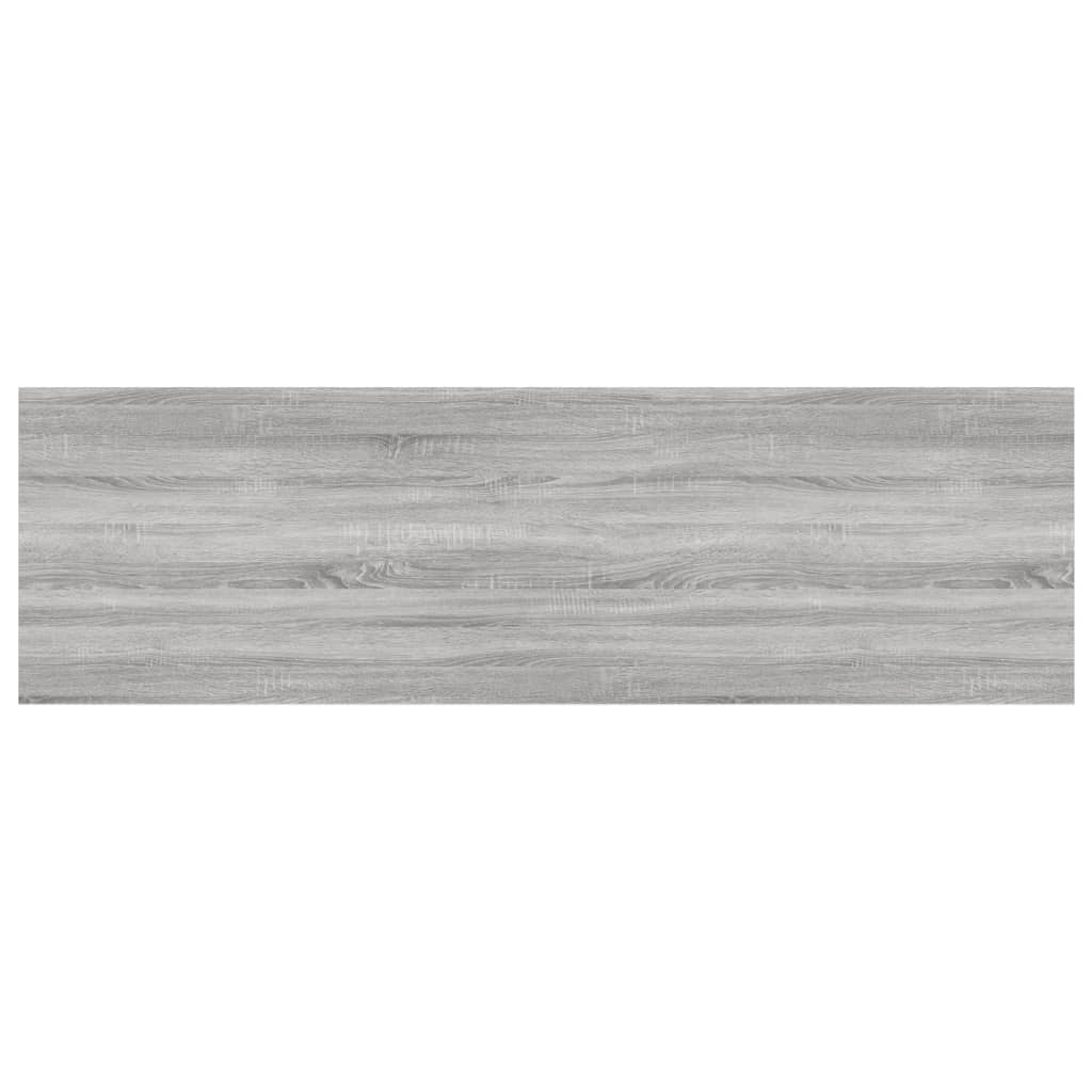 vidaXL Mensole Parete 4pz Grigio Sonoma 100x30x1,5cm Legno Multistrato