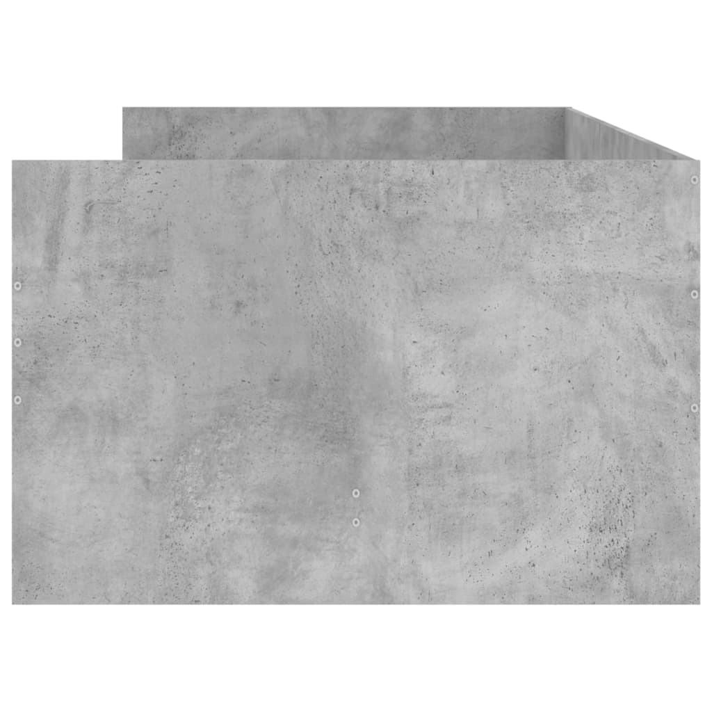 vidaXL Giroletto con Cassetti Grigio Cemento 75x190 cm Small Single