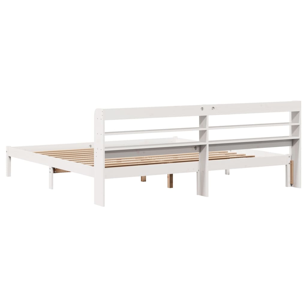 vidaXL Letto senza Materasso Bianco 180x200 cm Legno Massello di Pino