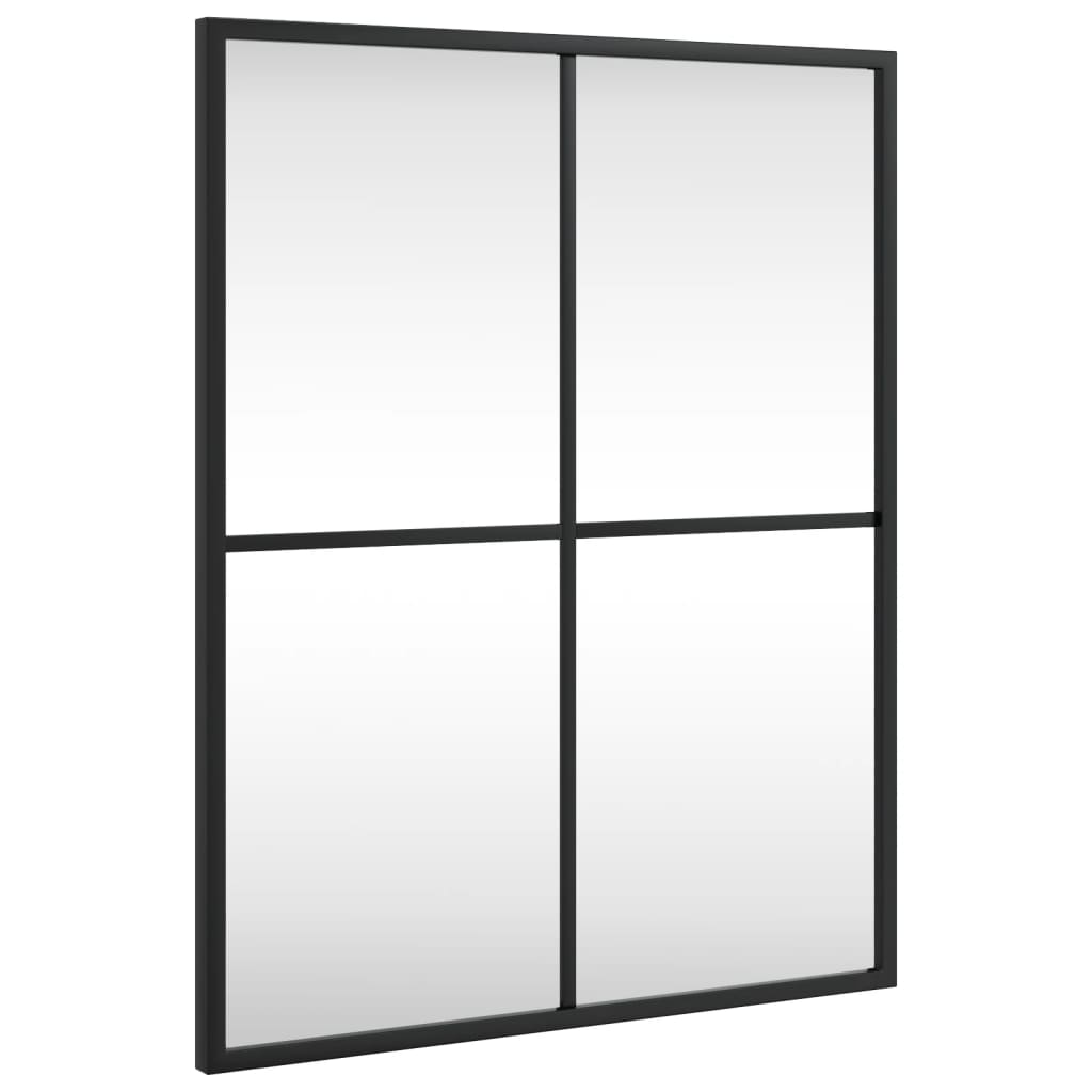 vidaXL Specchio da Parete Nero 40x50 cm Rettangolare in Ferro