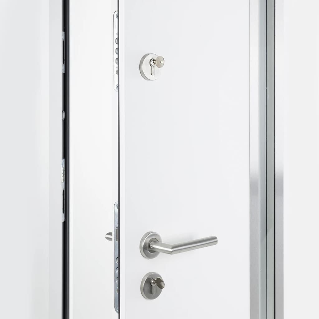 vidaXL Porta Ingresso Bianca 110x207,5 cm in Alluminio