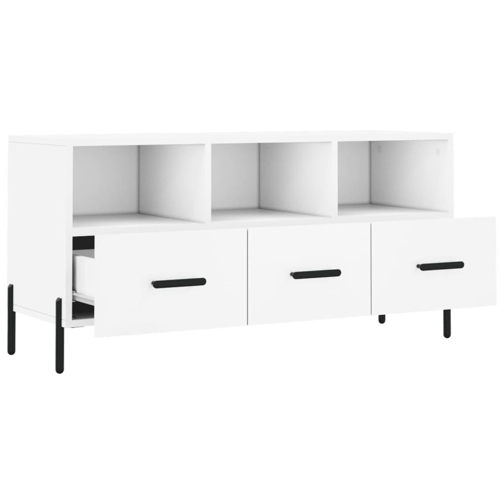 vidaXL Mobile Porta TV Bianco 102x36x50 cm in Legno Multistrato