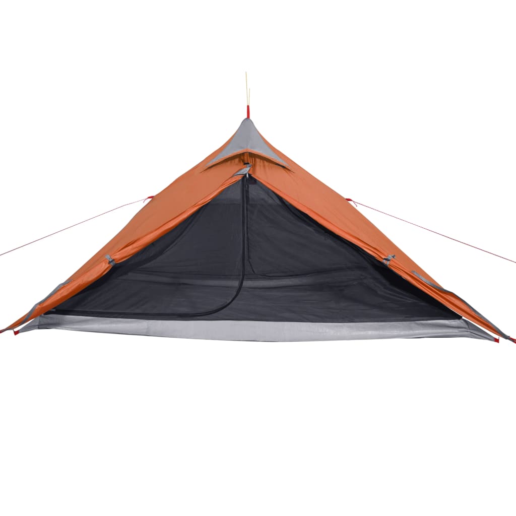 vidaXL Tenda da Campeggio Tipi 1 Persona Arancione Impermeabile