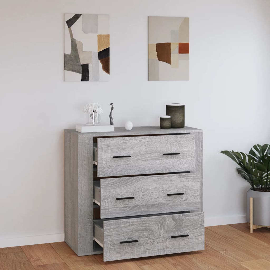 vidaXL Credenza Grigio Sonoma 80x33x70 cm in Legno Multistrato