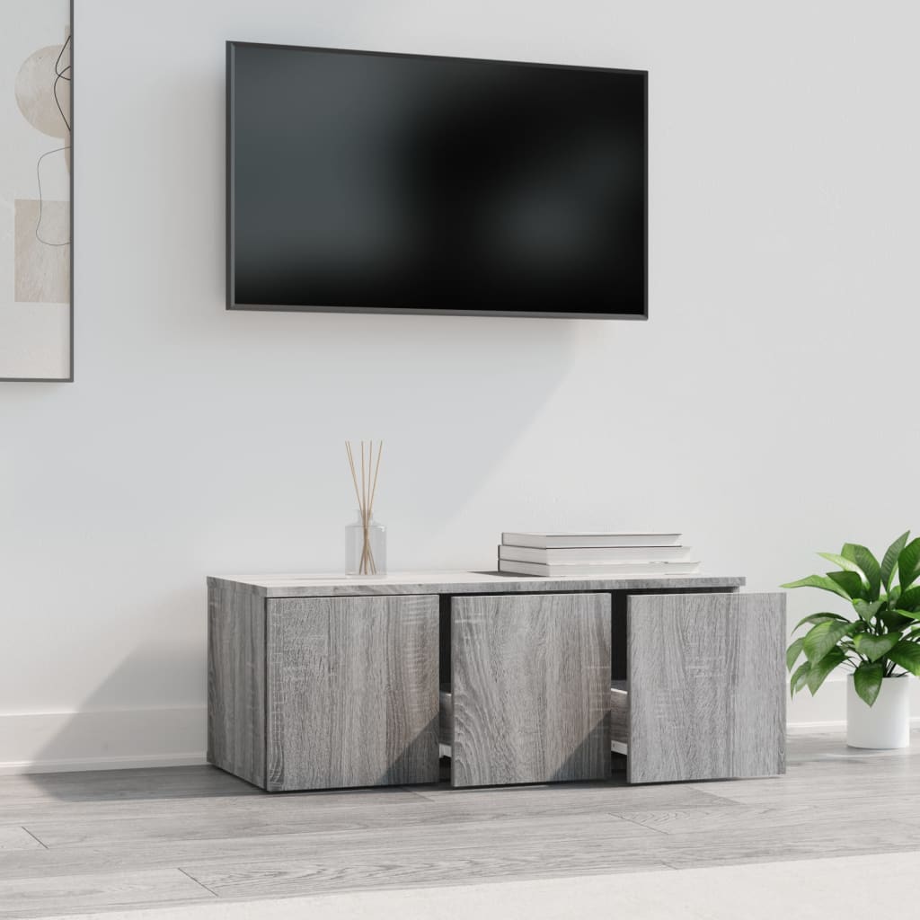 vidaXL Mobile Porta TV Grigio Sonoma 80x34x30 cm in Legno Multistrato