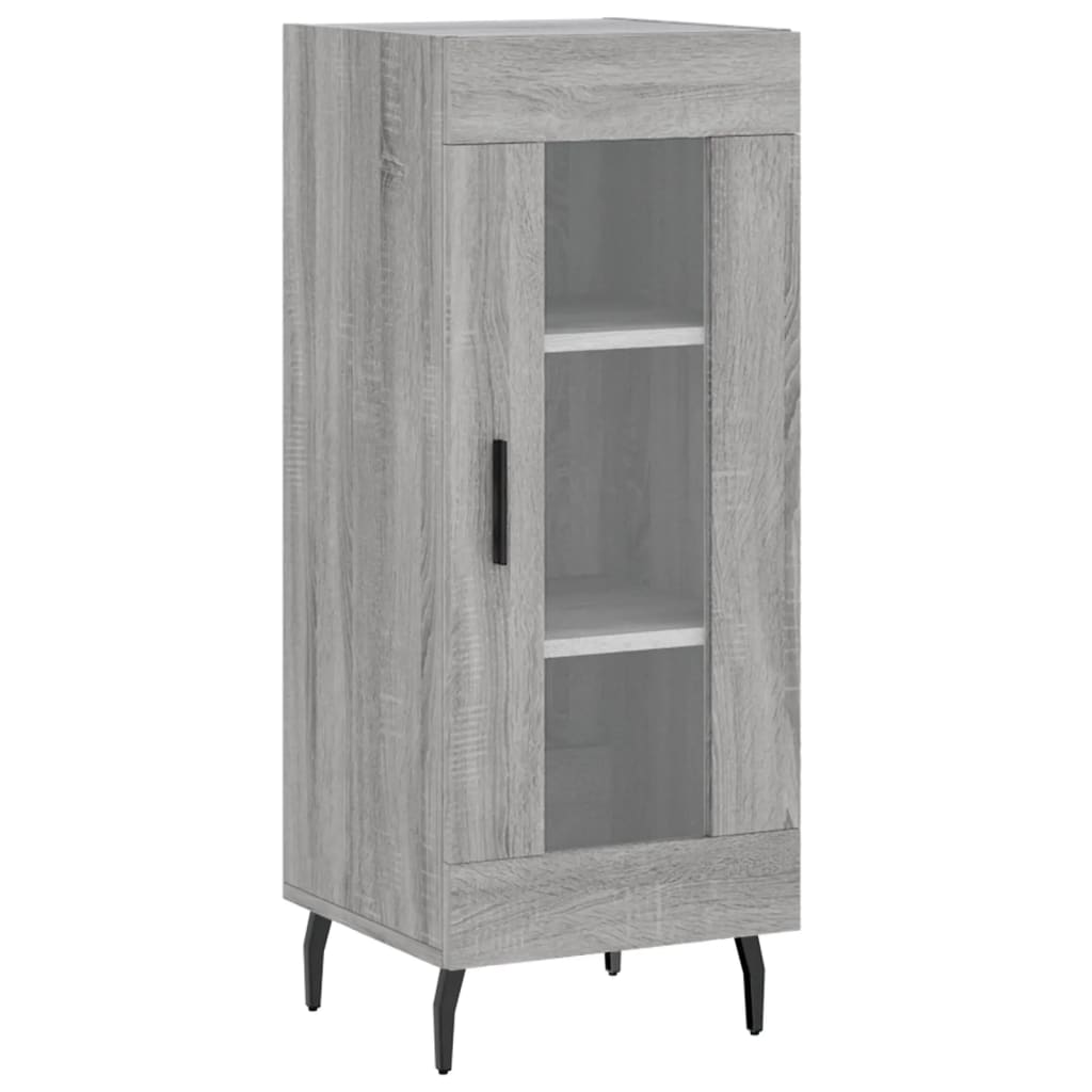 vidaXL Credenza Grigio Sonoma 34,5x34x180 cm in Legno Multistrato