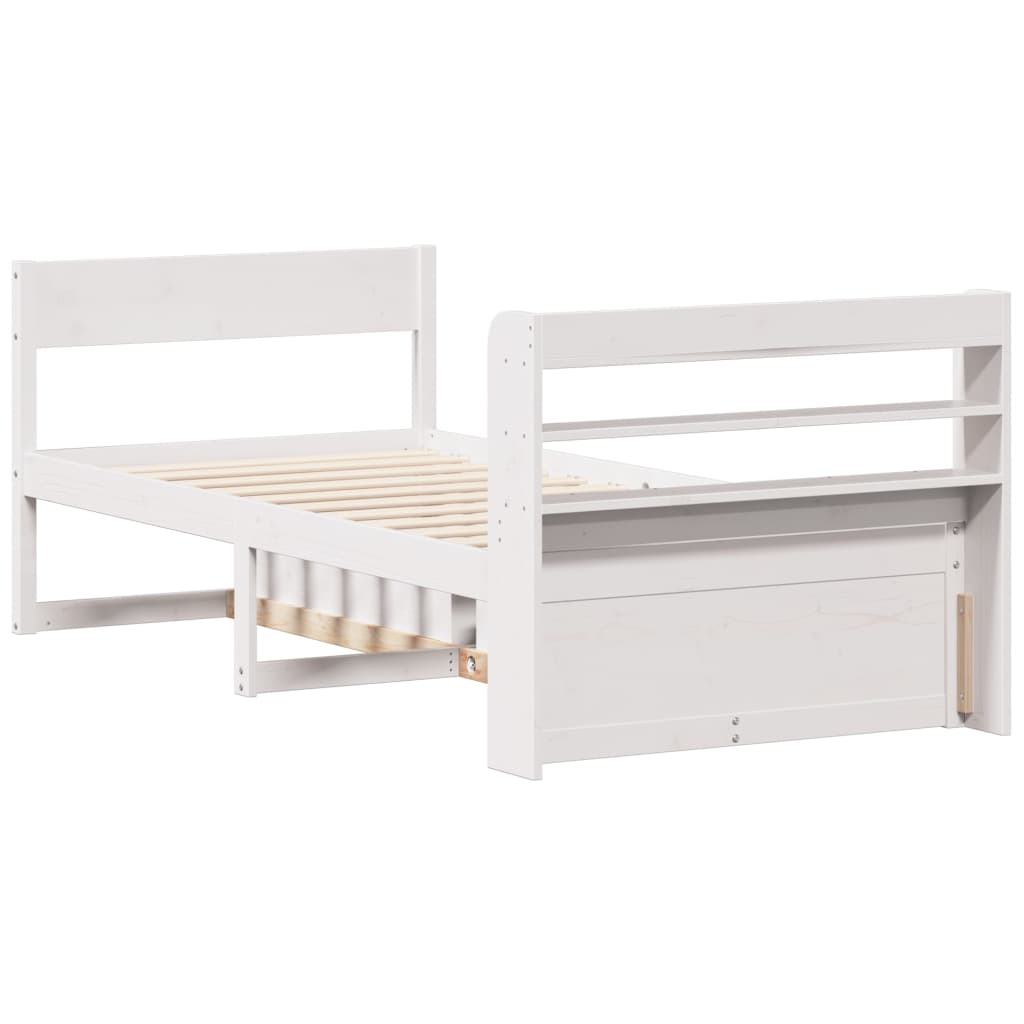 vidaXL Letto senza Materasso Bianco 90x200 cm Legno Massello di Pino