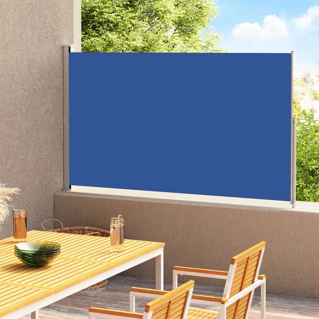 vidaXL Tenda Laterale Retrattile per Patio 220x300 cm Blu