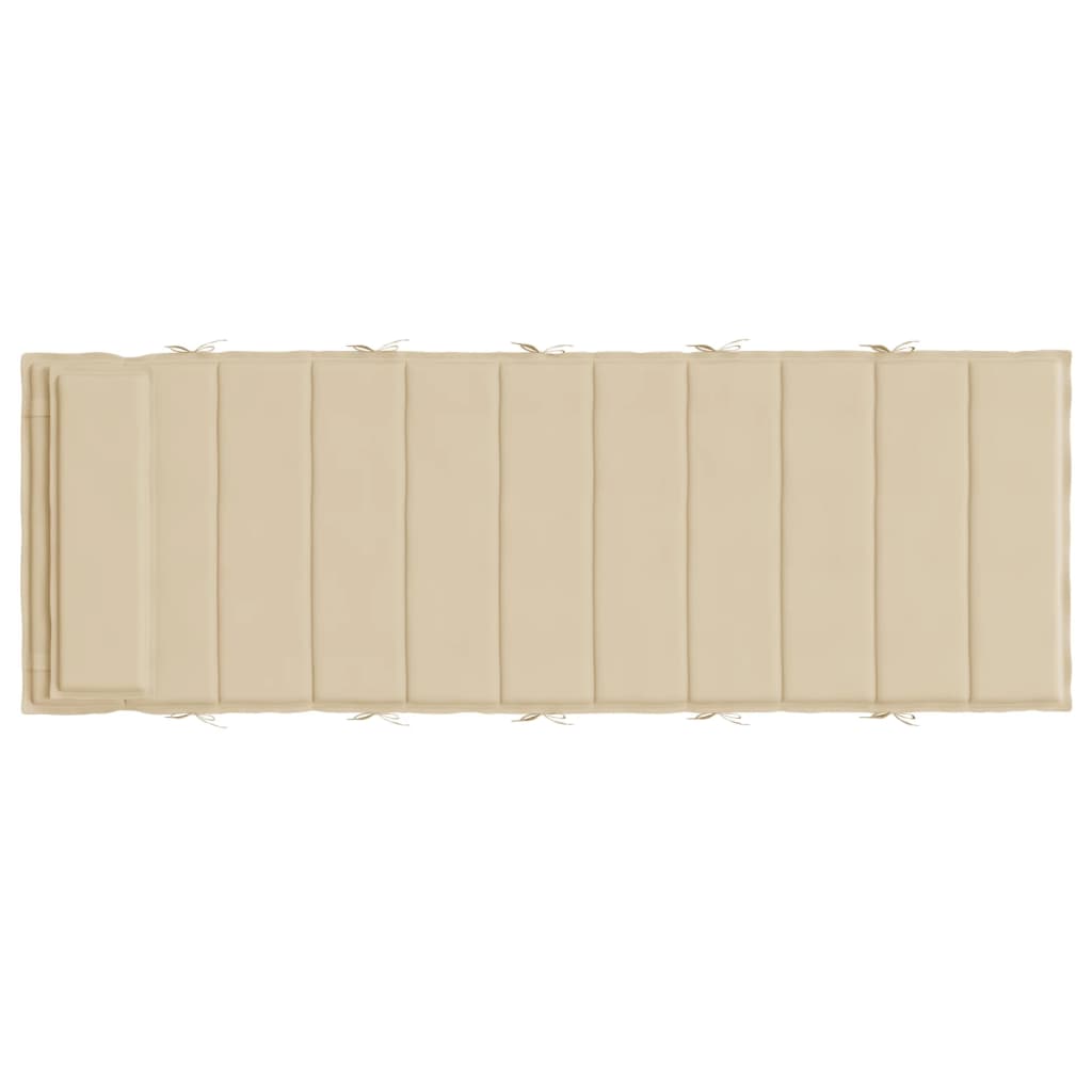 vidaXL Cuscino per Lettino Beige 180x60x3 cm in Tessuto Oxford