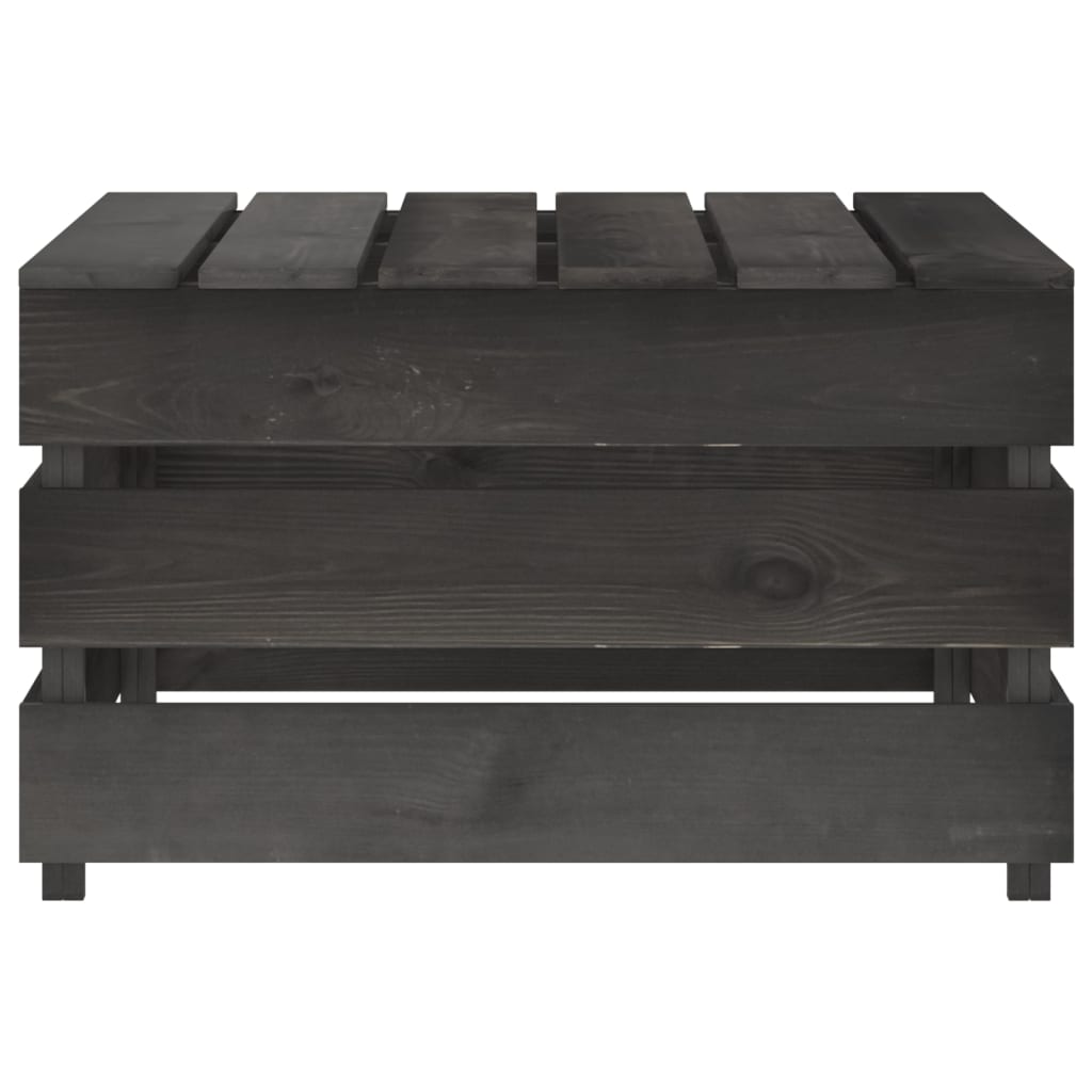 vidaXL Set Salotto da Giardino 3 pz in Legno di Pino Impregnato Grigio