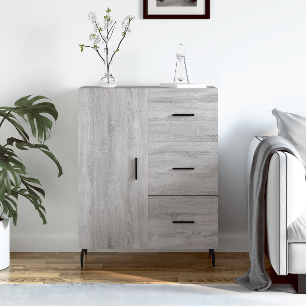 vidaXL Credenza Grigio Sonoma 69,5x34x90 cm in Legno Multistrato