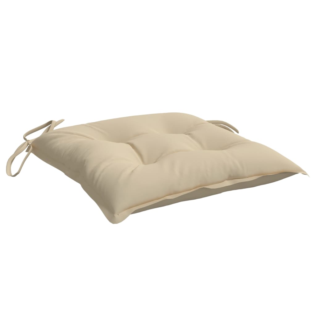 vidaXL Cuscini per Sedia 4 pz Beige 50x50x7 cm Tessuto Oxford