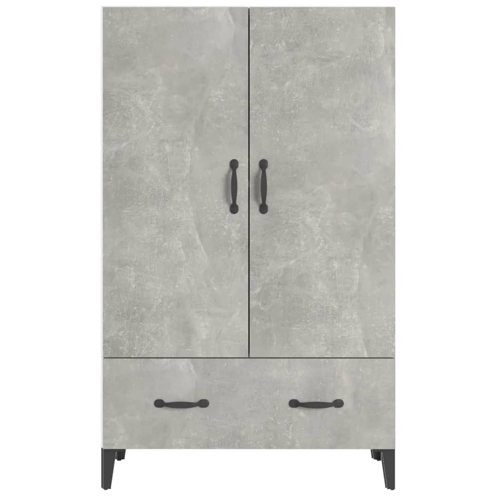 vidaXL Credenza Grigio Cemento 70x31x115 cm in Legno Multistrato