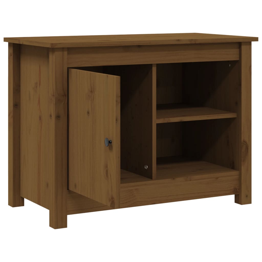 vidaXL Mobile Porta TV ambra 70x36,5x52 cm in Legno Massello di Pino