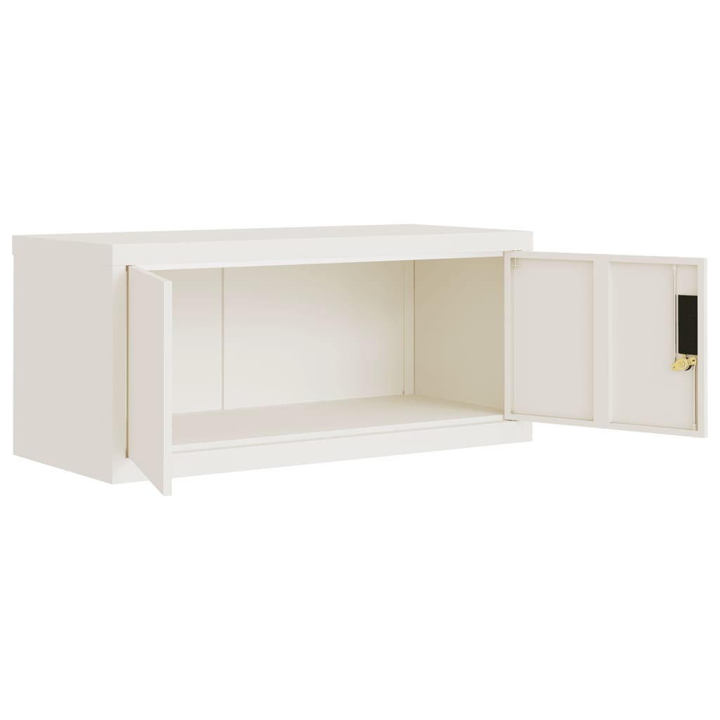 vidaXL Armadio Classificatore Bianco 90x40x40 cm in Acciaio