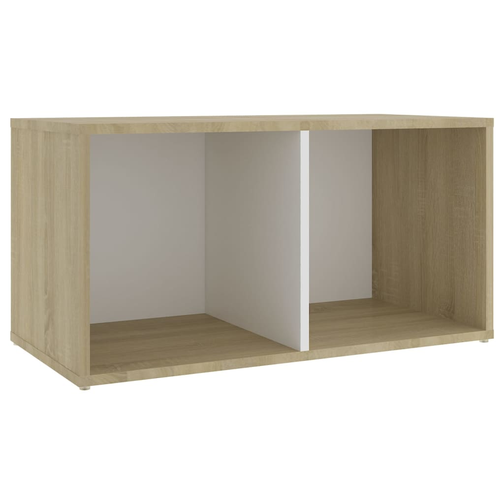 vidaXL Mobili TV 2 pz Bianco e Rovere 72x35x36,5 cm Legno Multistrato