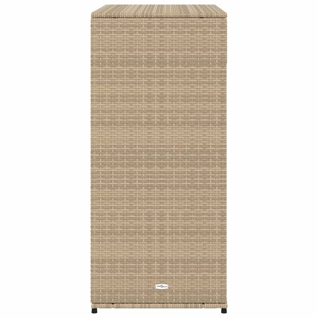 vidaXL Armadietto Portaoggetti Giardino Beige 105x55x113cm Polyrattan