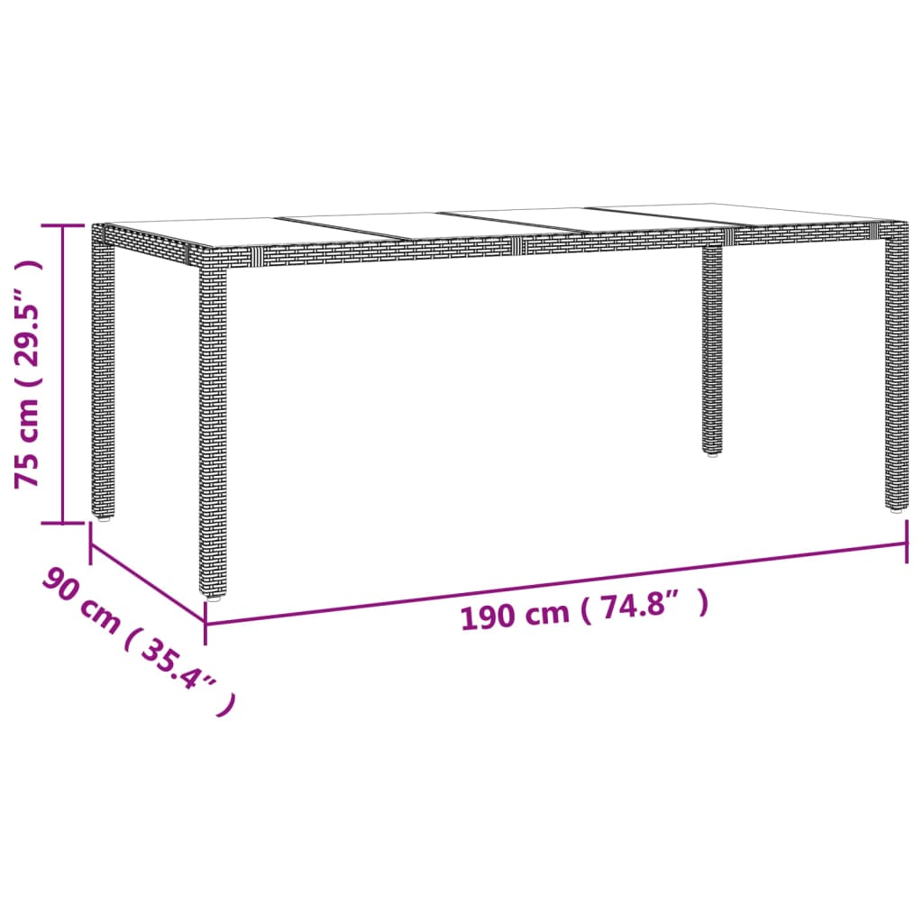 vidaXL Set da Pranzo da Giardino 7 pz con Cuscini Beige in Polyrattan