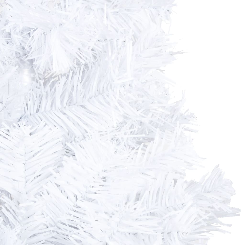 vidaXL Albero di Natale Preilluminato con Palline Bianco 150 cm PVC