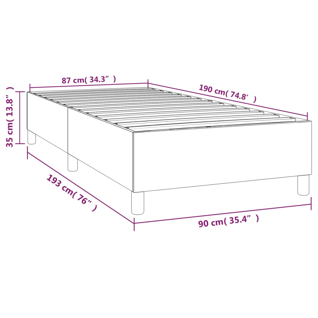 vidaXL Giroletto Blu 90x190 cm in Tessuto