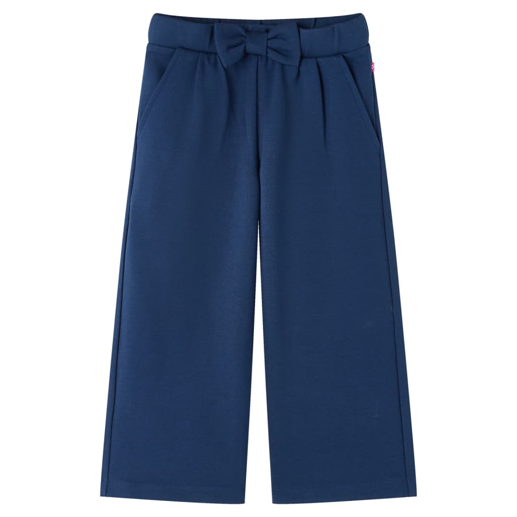 Pantaloni per Bambini a Gamba Larga Blu Marino 140