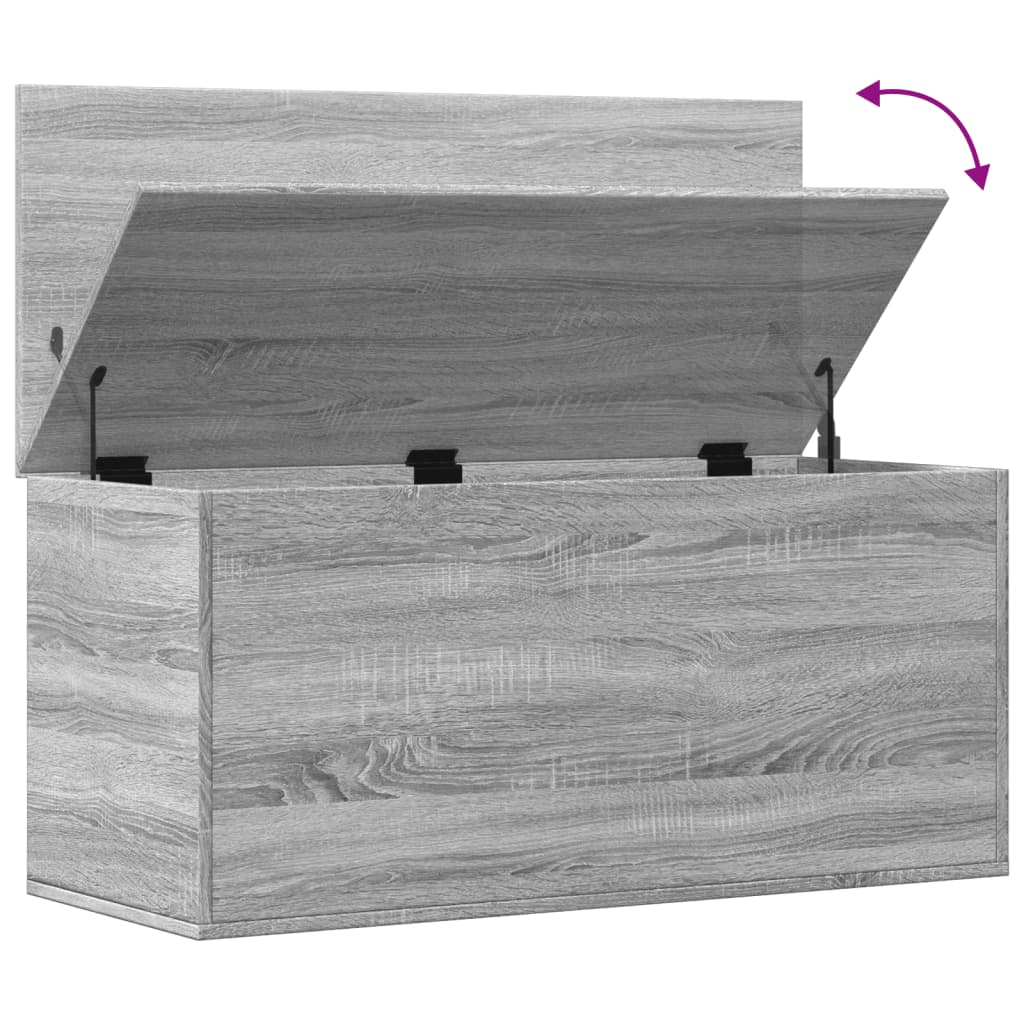 vidaXL Contenitore Grigio Sonoma 100x42x46 cm Legno Multistrato