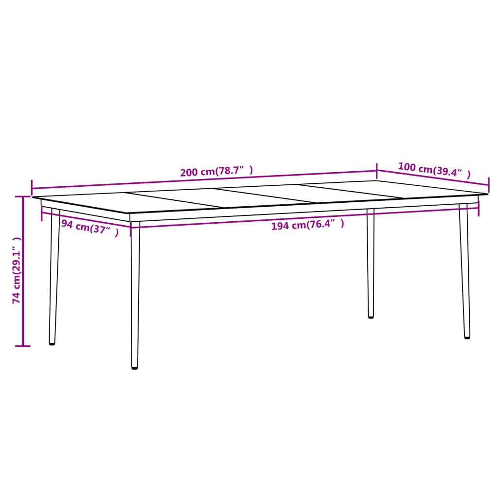 vidaXL Set da Pranzo per Giardino97 pz con Cuscini Rovere