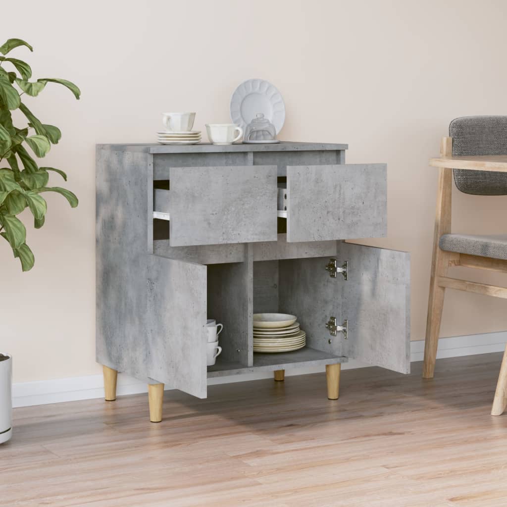 vidaXL Credenza Grigio Cemento 60x35x70 cm in Legno Multistrato