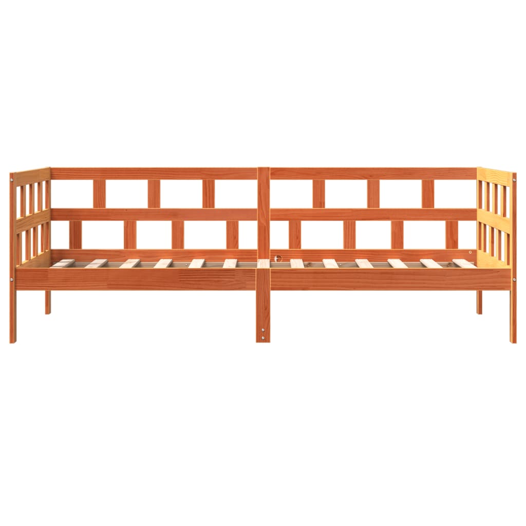 vidaXL Dormeuse senza Materasso Marrone Cera 80x200 cm Legno di Pino