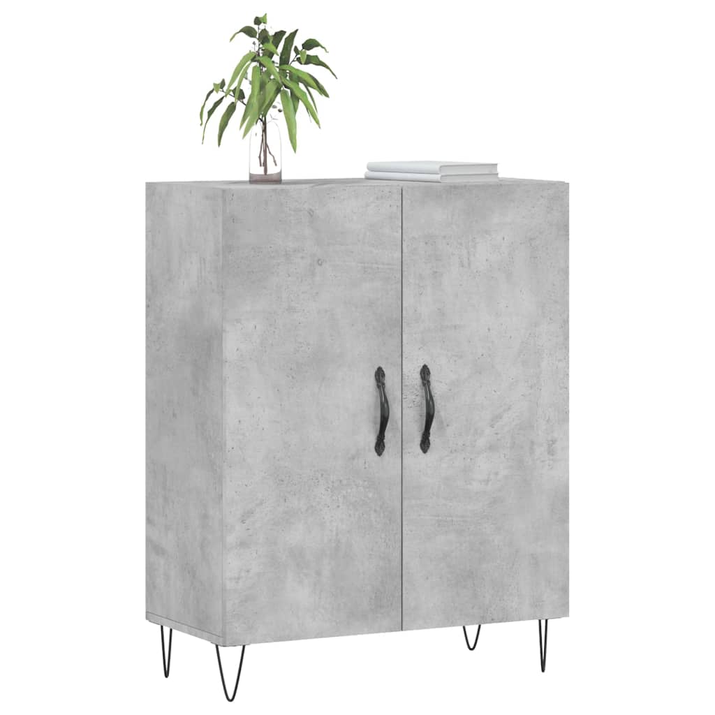 vidaXL Credenza Grigio Cemento 69,5x34x90 cm in Legno Multistrato