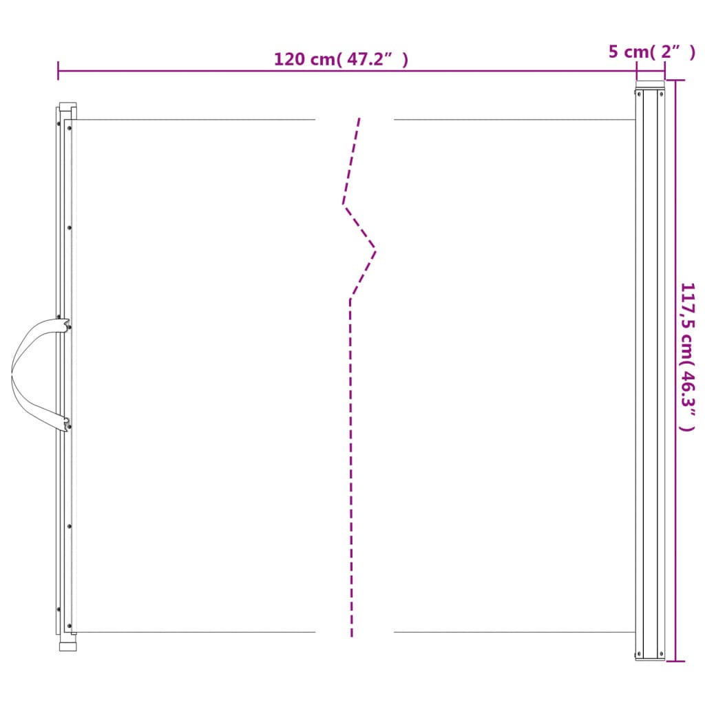 vidaXL Cancelletto Retrattile per Animali Domestici Bianco 117,5x125cm