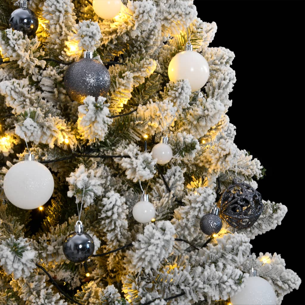 vidaXL Albero Natale Incernierato con 300 LED e Palline 180 cm