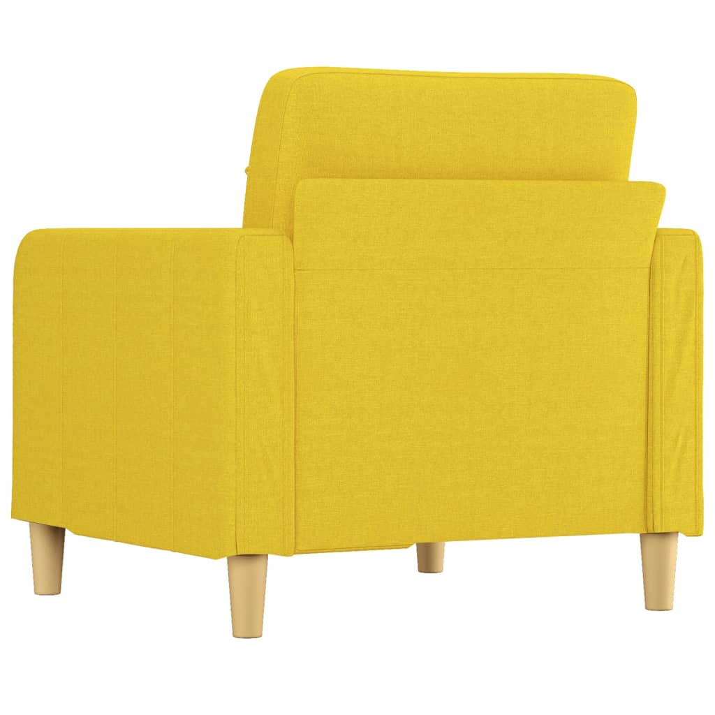 vidaXL Poltrona Giallo Chiaro 60 cm in Tessuto