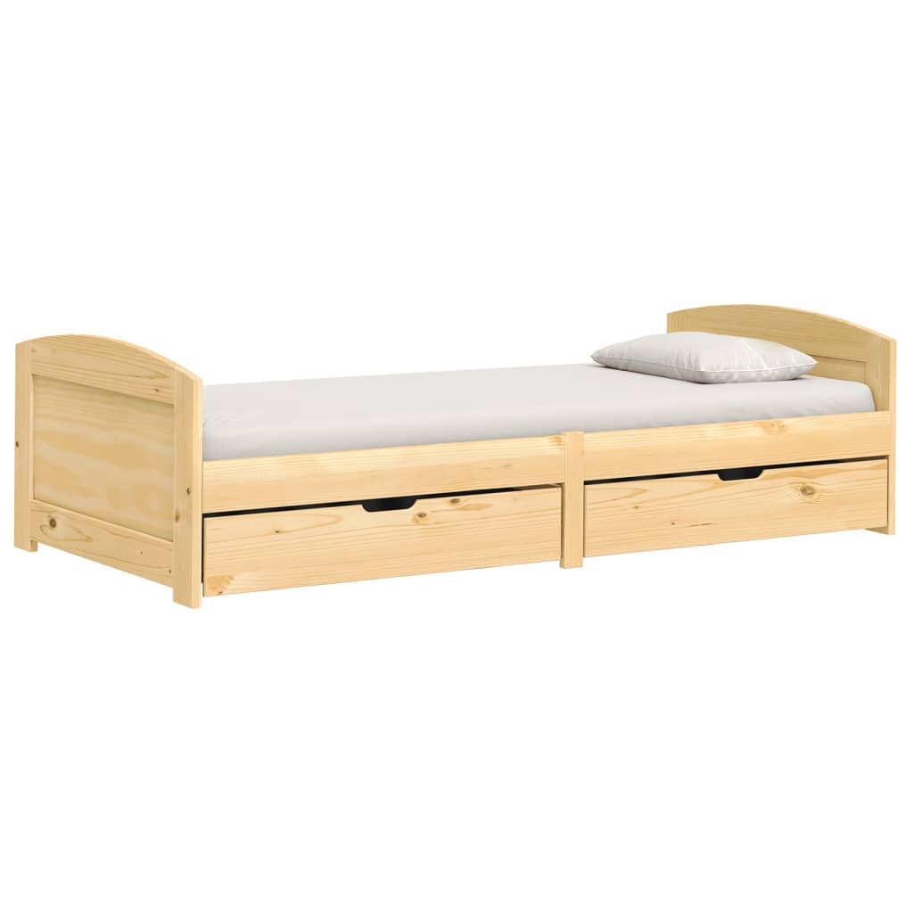 vidaXL Dormeuse 2 Cassetti 90x200 cm Legno Massello Pino IRUN