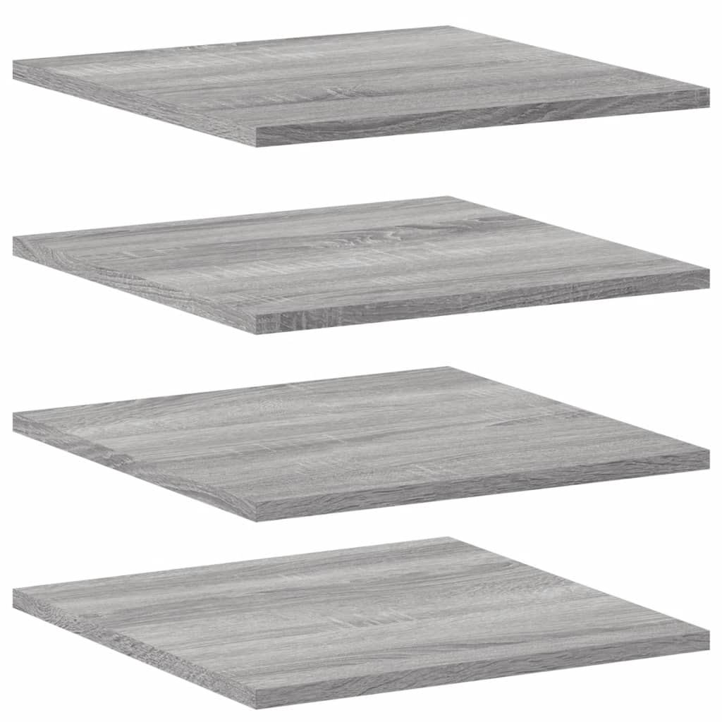 vidaXL Mensole Parete 4pz Grigio Sonoma 40x40x1,5cm Legno Multistrato